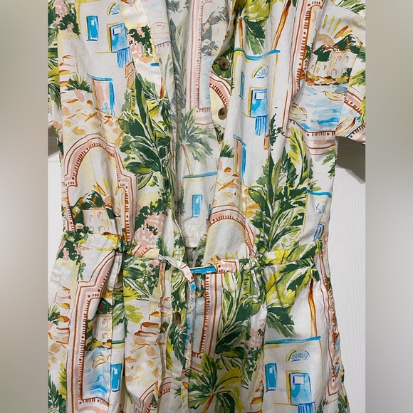 The Good Journey Tropical Print Short Sleeve Romper size 14 - Picture 3 of 8